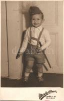 Boy in soldier costume photo