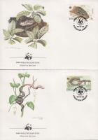 WWF Snakes set 4 FDC WWF Kígyó sor 4 FDC WWF Jamaika-Boa Satz 4 FDC