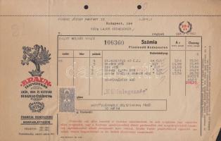 ~1935. 2db Zwack és Braun likőrgyár számla