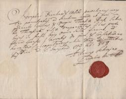 1808. Viaszpecsétes egyházi irat Schrajer Ádám aláírásával