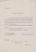 1936. Dr. Balogh Jenő igazságügyi miniszter és Ravasz László püspök aláírt levele