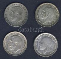 Nagy-Britannia 1920-26. 6p Ag (4x) T:2,3