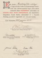 1936. Dohnányi Ernő zeneszerző, karmester és Vaszy Viktor zeneszerző, karmester aláírása oklevélen