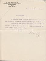 1929. Dr. Csilléry András nyilas kormánybiztos, népegészségügyi miniszter aláírása