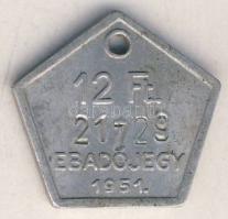 1951. 12Ft ebadójegy T:2