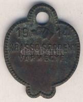 Krassoszörény Vármegye 1914. Ebadójegy T:2