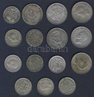 Nagy-Britannia 1909. 6p Ag + 1938-46. 6p Ag (8x) + 1921-45. 1Sh Ag (6x) T:2,3