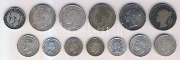 Ausztrália 1940-51. 6p Ag (3x) + 1957-60. 3p Ag (2x) + Dél-Afrika 1945. 3p Ag + 1943. 6p Ag + 1937. ...