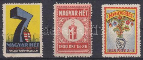 3db klf Magyar-Hét levélzáró