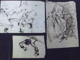 5 db Tornyai János (1869-1936) rajz jelzés nélkül