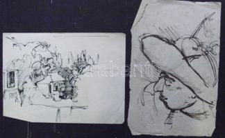 5 db Tornyai János (1869-1936) rajz jelzés nélkül