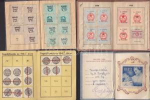 20 db vegyes okmány: diákigazolvány, munkavállalói igazolvány, tanulmányi könyv, munkakönyv, stb