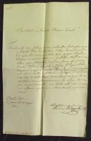 1832 Palugyai Imre kassai püspök által aláírt levél