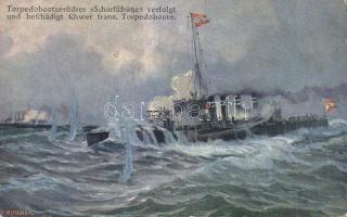 Torpedo boat destroyer ´Scharfschütze´ and French torpedo boats s: Alex Kircher