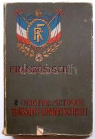 DN. Francia nyelvlecke német anyanyelvű polgárok számára, számtalan füzettel, közte egy olasz nyelvlecke is, kissé megviselten festett, egészvászon borításű kemény tékában