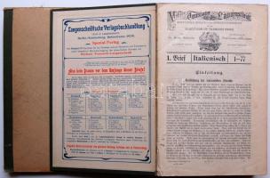 DN. Francia nyelvlecke német anyanyelvű polgárok számára, számtalan füzettel, közte egy olasz nyelvl...