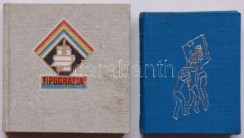 2db klf sporttal kapcsolatos sorszámozott minikönyv, mint: 1983. Az MTK-VM szakosztályai és Tipográfia testedző egyesület kiadványa számos fényképpel tűzdelve