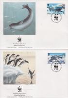 1992 WWF Fókák, pingvinek Mi 193-196 4 FDC-n