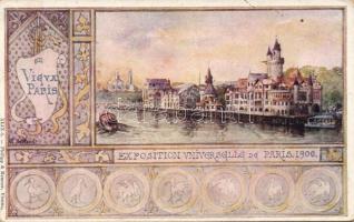 9 db grafikai lap a Párizsi Világkiállításról (Philipp & Kramer)