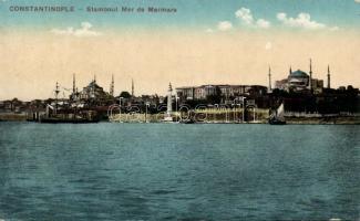 4 db török és egyiptomi városképes lap, vegyes minőség