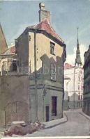 4 db régi városképes lap a Baltikum országaiból (lett és észt)