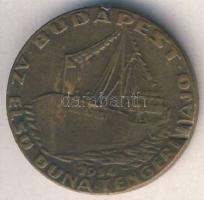 1934. "Hungária óceánjáró- Budapest- az első Duna tengeri hajó" Br emlékérme T:3+