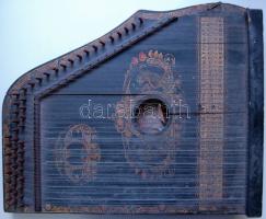 cca 1900 Fa citera szép festésekkel rossz állapotban