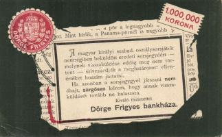 Dörge Frigyes bank lottery (EB)