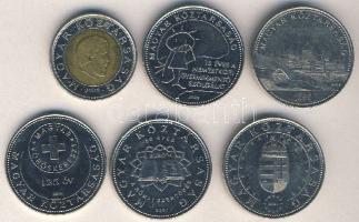 2002. 100Ft "Kossuth" + 2004-2007. 50Ft 5db klf emlékverete T:2
