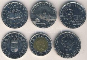 2002. 100Ft "Kossuth" + 2004-2007. 50Ft 5db klf emlékverete T:2