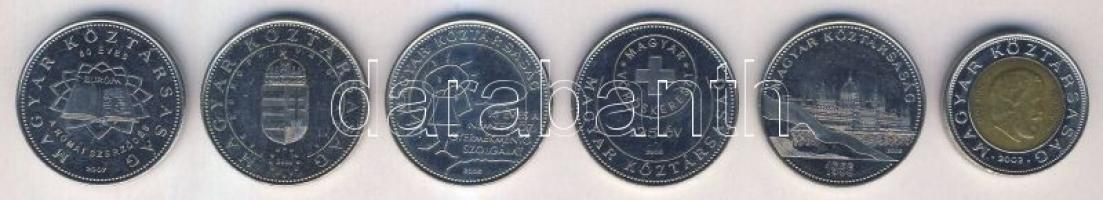 2002. 100Ft "Kossuth" + 2004-2007. 50Ft 5db klf emlékverete T:2