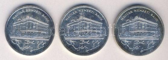 1992. 200Ft Ag "MNB" (3x) T:1