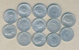 1948-1965. 5f (13x) mind különféle évszámmal T:2,3