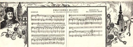 Felvidék irredenta, Rákóczi with sheet music folding card