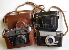 Beirette és FED 5 típusú fényképezőgépek eredeti tokban