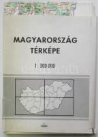 Nagyméretű 4 darabból álló Magyarország térkép (1:300 000) 120x200 cm