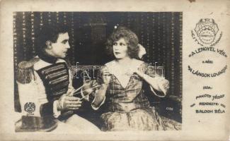 2 db régi színészlap a Lengyel vér című filmből