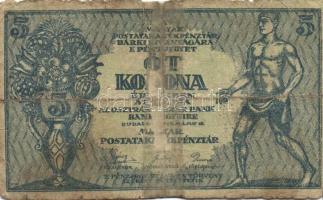 1919. 5K "Osztrák-Magyar Bank..." T:III/IV,V