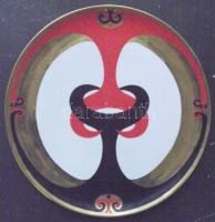 Limitált példányszámú, színkompozíciónként csak 20db! Szász Endre által tervezett porcelán falitányér Hollóháza jelzéssel ellátva, hibátlan állapotban, 31cm-es átmérővel