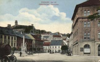 Pozsony Fish square with synagogue and Café Sensation