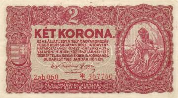 1920. 2K "2ab csillaggal" (15x) T:II (zömében),III,IV