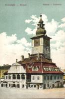 Brassó Town Hall with the shops of Antal Borbély and Stefan Zaraf