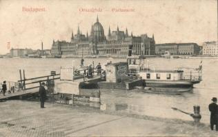 Budapest Parlament és a Lánchíd gőzös (b)