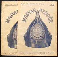 1943. A Magyar Rendőr október és szeptemberi száma jó állapotban