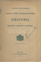 1925 A Budapesti kir. Magyar Pázmány Péter Tudományegyetem almanachja 164p.