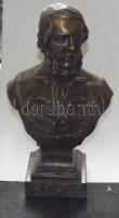 Rendkívül szép bronz Kossuth Lajos mellszobor márvány talapzaton 30cm-es magassággal