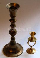 2db klf indiai réz gyertyatartó különböző méretben szép állapotban