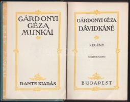 cca 1930 Gárdonyi Géza munkái 18 kötet Dante kiadó, ezüstözött egészvászon kötésben. Két kötet: Dávi...