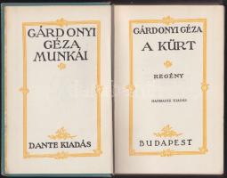 cca 1930 Gárdonyi Géza munkái 18 kötet Dante kiadó, ezüstözött egészvászon kötésben. Két kötet: Dávi...