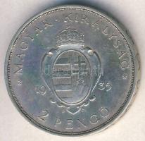 1935. 2P Ag "Pázmány" T:2- apró ph